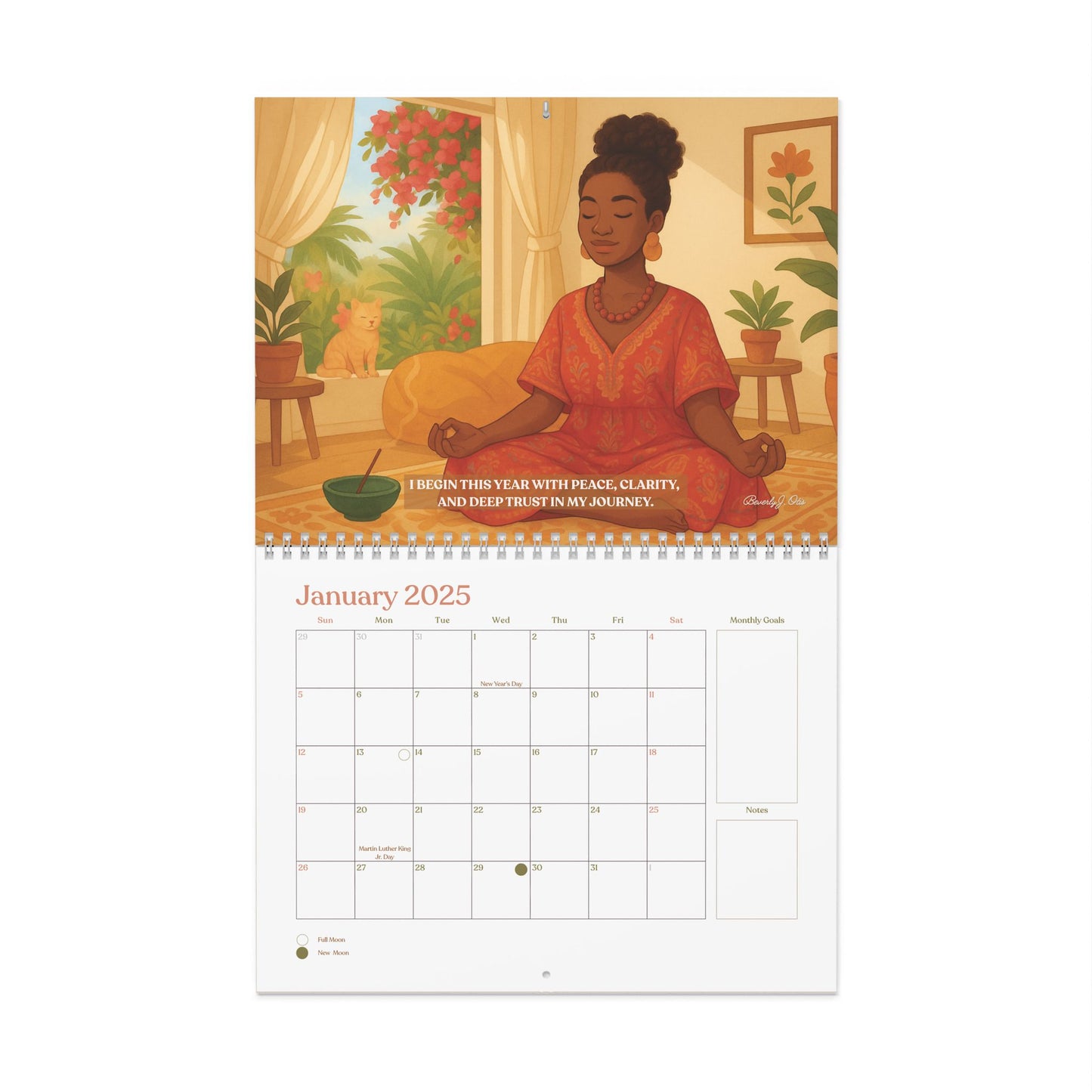 Sweet Synchronicity 2025 Cozy Wall Calendar - Mindfulness & Inspirational Affirmations