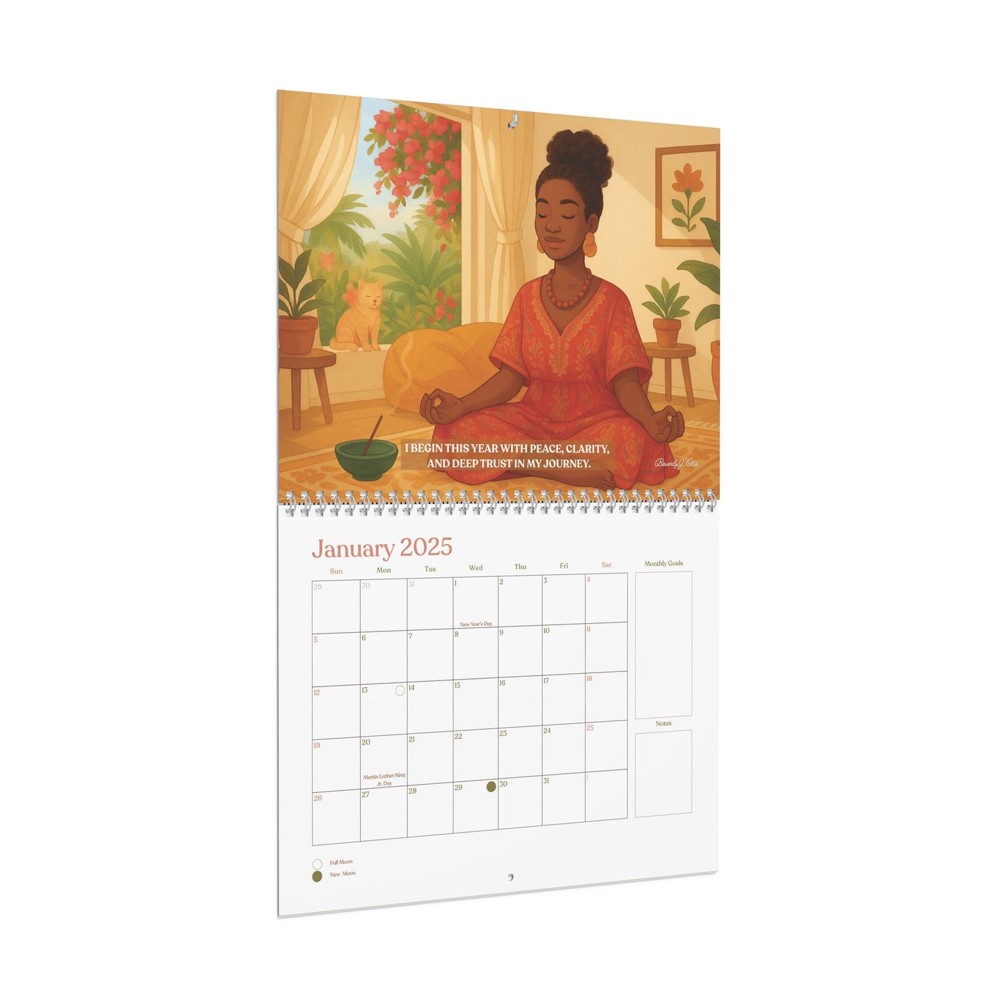 Sweet Synchronicity 2025 Cozy Wall Calendar - Mindfulness & Inspirational Affirmations