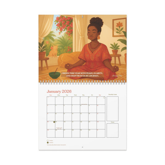 Sweet Synchronicity 2026 Cozy Wall Calendar - Mindfulness & Inspirational Affirmations