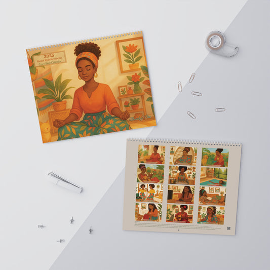 Sweet Synchronicity 2025 Cozy Wall Calendar - Mindfulness & Inspirational Affirmations