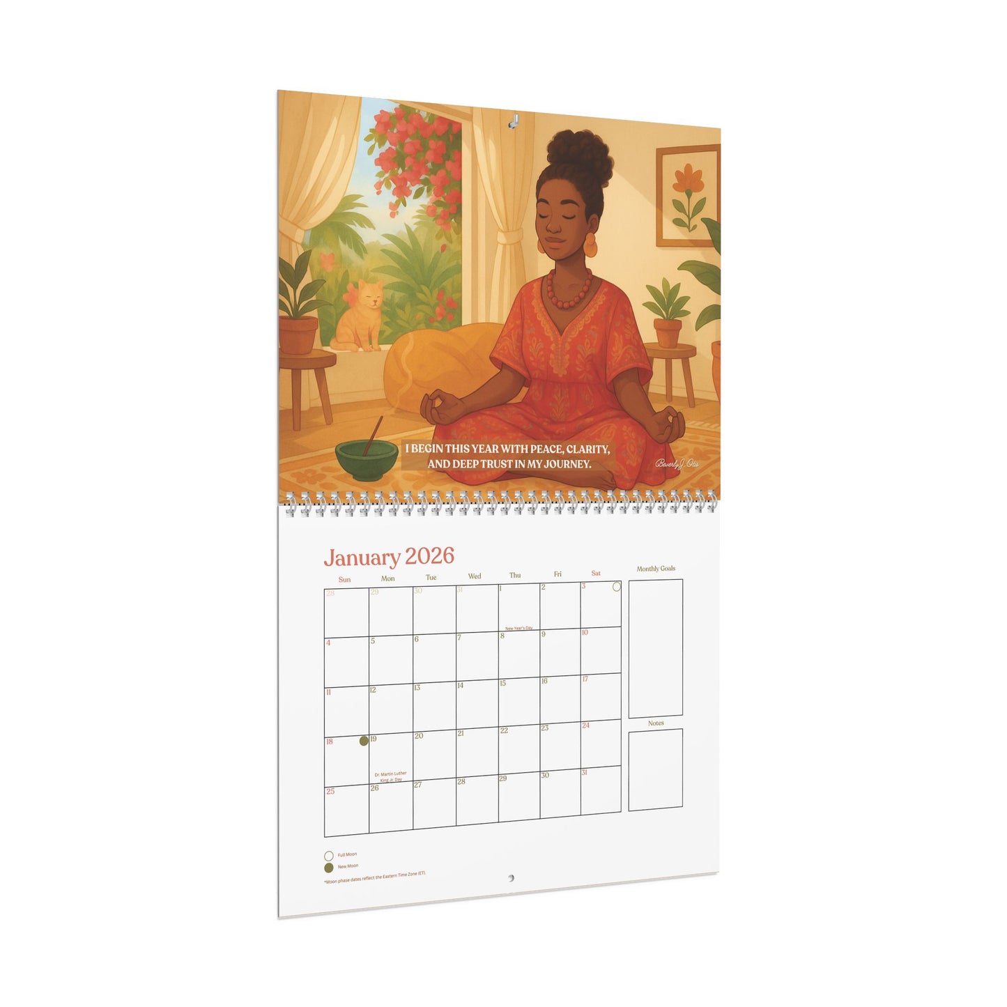 Sweet Synchronicity 2026 Cozy Wall Calendar - Mindfulness & Inspirational Affirmations