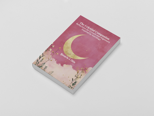 The Celestial Companion astrology journal by Beverly J. Otis displayed on a white surface with a soft shadow.